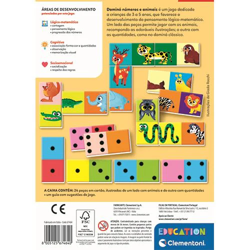 Jogo Dominó Números e Animais - Education Clementoni - Image 3