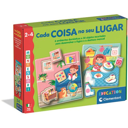 Jogo Montessori - Cada Coisa No Seu Lugar - Education Clementoni
