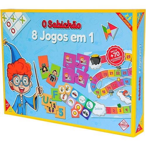 Jogo O Sabichão: 8 Jogos em 1 - Majora | Concentra - Image 3
