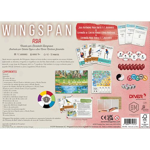 Jogo de Tabuleiro Wingspan Asia - Versão Portuguesa - Diver - Image 2