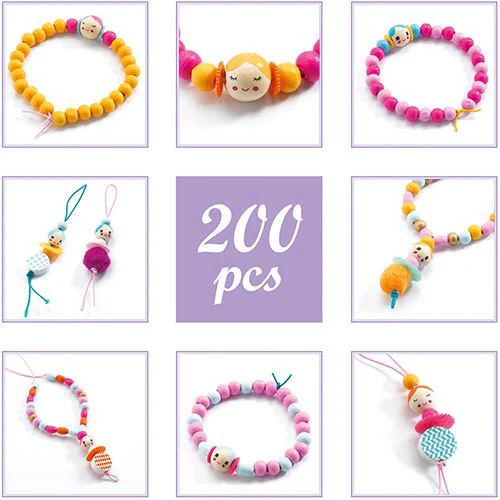 Kit de Missangas - Constrói Pulseiras - 200 Peças - Djeco - Image 3