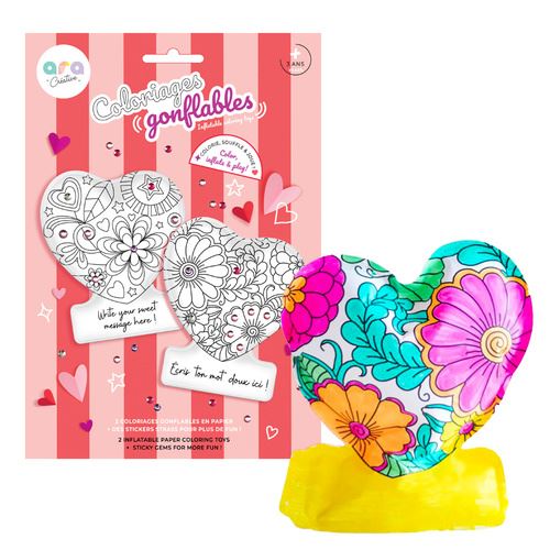 Kit para Colorir Créarts Cœurs - Coração Insuflável - Nature & Découvertes - Image 2