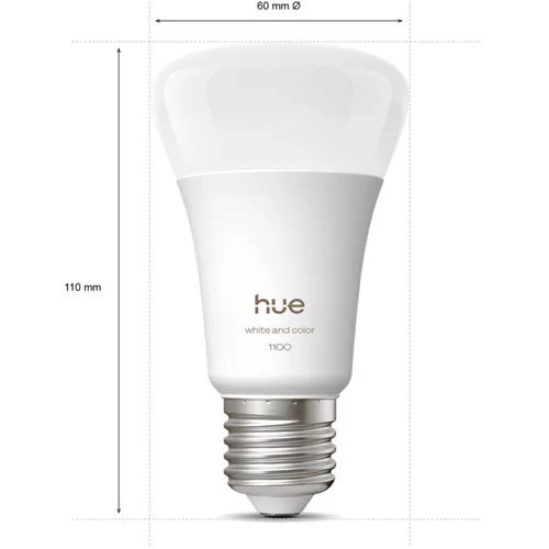 Kit Philips Hue Starter Kit 3 Lâmpadas Smart E27 + Hue Dimmer Switch + Hue Bridge Pro - Image 3