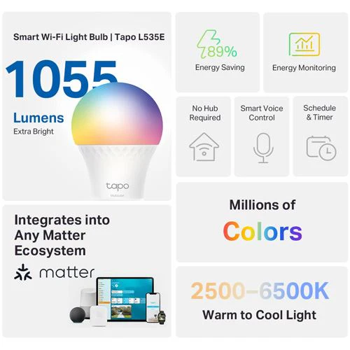 Lâmpada Inteligente TP-Link Tapo L535E RGB - Image 2