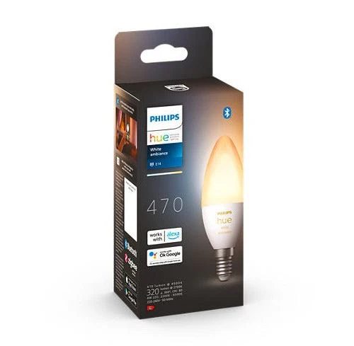 Lâmpada Smart Philips Hue LED Wi-Fi 5.2W B39 E14 - Image 3