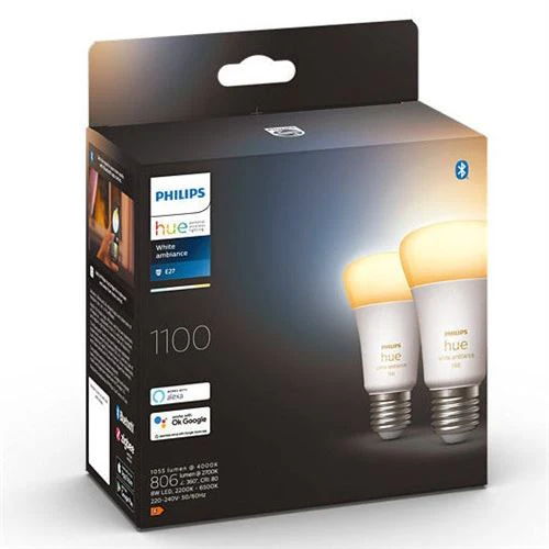 Lâmpada Smart Philips Hue LED Wi-Fi 8W E27 Pack 2 Unidades - Image 3
