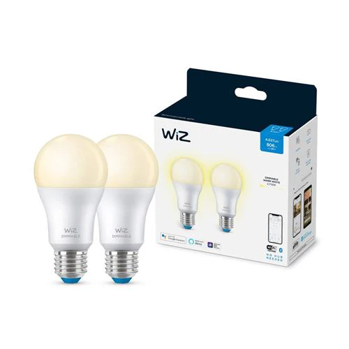 Lâmpada Smart WiZ LED Wi-Fi 8W A60 E27 Pack 2 Unidades - Image 2