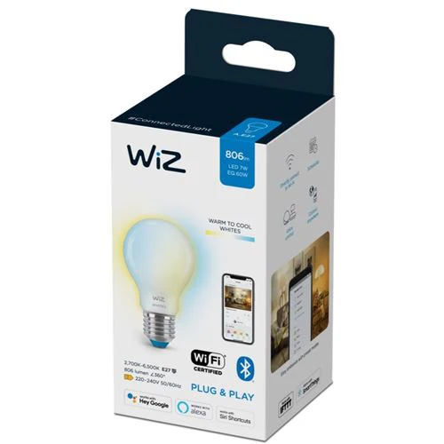 Lâmpada Smart WiZ TW LED Wi-Fi 7W A60 E27 Vidro Fosco - Image 2