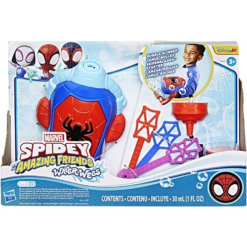 Lança-Bolhas Marvel Spidey and His Amazing Friends Water Webs 30ml - Hasbro