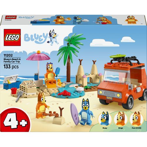 LEGO® Bluey 11202 - Viagem de Carro à Praia com a Bluey e a Família