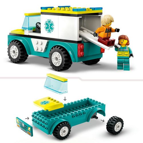 LEGO City 60403 - Ambulância de Emergência e Snowboarder - Image 4