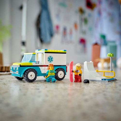 LEGO City 60403 - Ambulância de Emergência e Snowboarder - Image 6