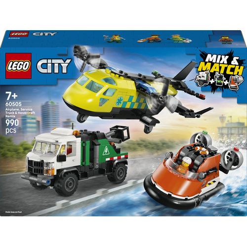 LEGO® City 60505 - Combinação de Avião, Camião de Assistência e Hovercraft