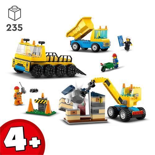 LEGO®  City Great Vehicles 60391 - Camiões de Construção e Grua com Bola Destruidora - Image 2