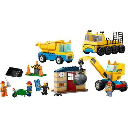 LEGO®  City Great Vehicles 60391 - Camiões de Construção e Grua com Bola Destruidora - Image 3