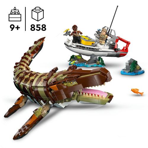 LEGO® Jurassic World 76974 - Missão de Barco com Mosassauro Construído com Peças - Image 3