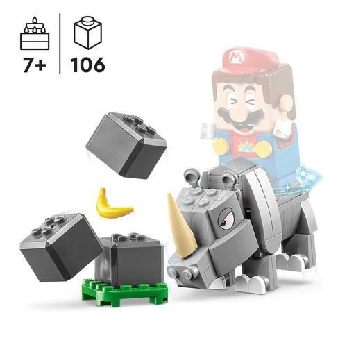 LEGO Super Mario 71420 - Set de Expansão Rambi, o Rinoceronte - Image 2