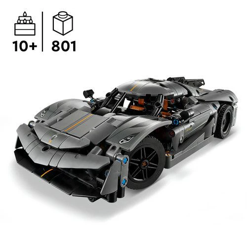 LEGO® Technic 42173 - Hipercarro Cinzento Koenigsegg Jesko Absolut - Image 3