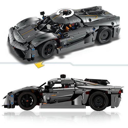 LEGO® Technic 42173 - Hipercarro Cinzento Koenigsegg Jesko Absolut - Image 5