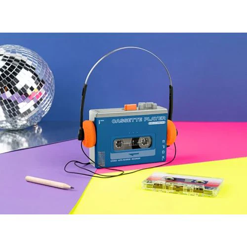 Leitor de Cassetes + Coluna Bluetooth Bigben Epok BTTAPEBL - Azul - Image 6