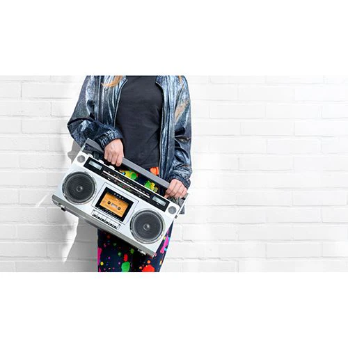 Leitor Radio Cassete + Bluetooth Epok Ghetto Blaster - Branco - Image 3