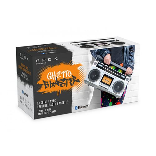 Leitor Radio Cassete + Bluetooth Epok Ghetto Blaster - Branco - Image 4