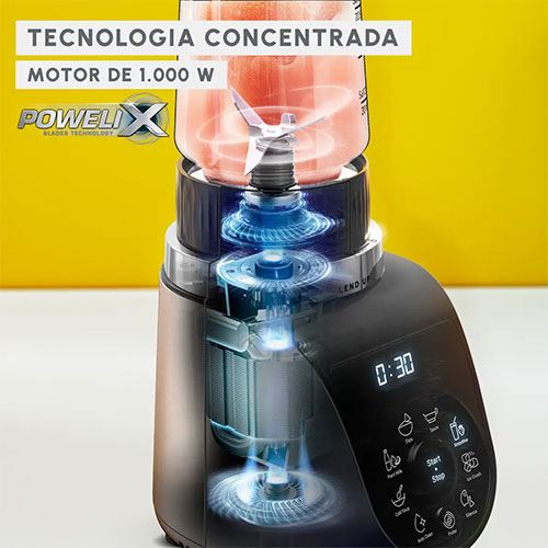 Liquidificadora Moulinex LM190AF0 Blend Up | 0.7 L | 1000 W | Rosa Dourado - Image 4