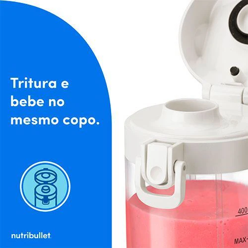 Liquidificadora Portátil Nutribullet NBP003W - Branco - Outlet - Grade A - Image 6