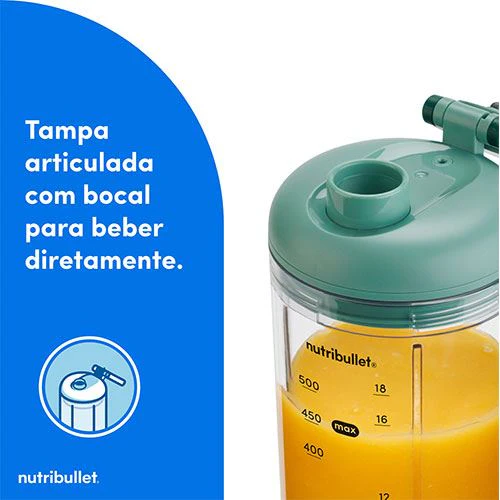 Liquidificadora Portátil Nutribullet NBP013GR Flex - Verde - Image 5