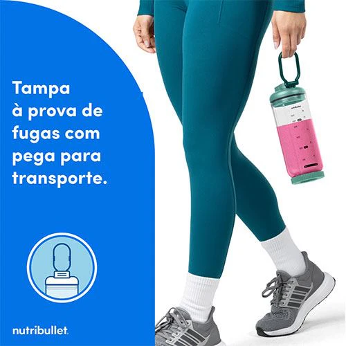 Liquidificadora Portátil Nutribullet NBP013GR Flex - Verde - Image 6