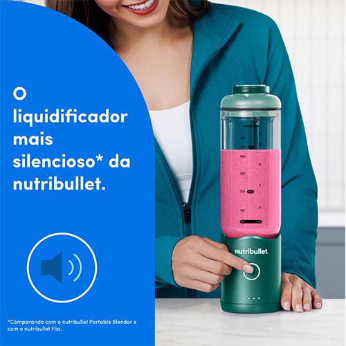 Liquidificadora Portátil Nutribullet NBP013GR Flex - Verde - Image 7