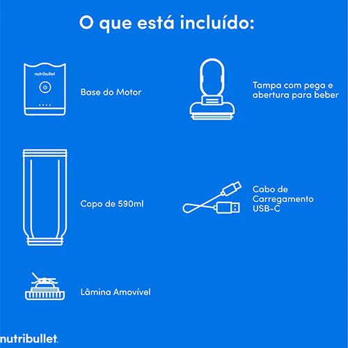 Liquidificadora Portátil Nutribullet NBP013GR Flex - Verde - Image 9