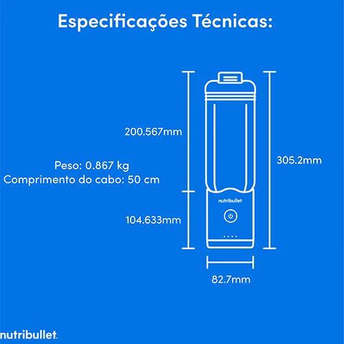 Liquidificadora Portátil Nutribullet NBP013GR Flex - Verde - Outlet - Grade A - Image 9