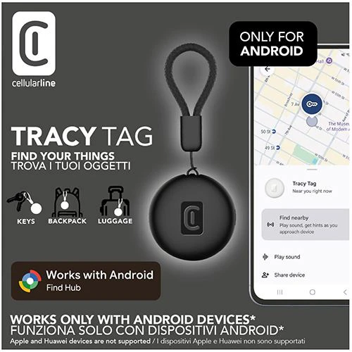 Localizador sem Fios Cellular Line Tracy Tag (Android) - Preto - Image 2