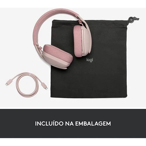 Auscultadores Bluetooth Logitech Zone Vibe 100 - Rosa - Image 10