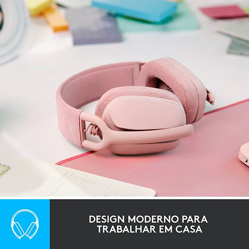 Auscultadores Bluetooth Logitech Zone Vibe 100 - Rosa - Image 2