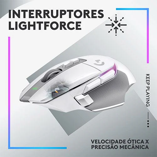 Rato Ótico Gaming Logitech G502 X Plus - Branco - Image 2