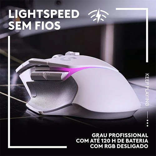 Rato Ótico Gaming Logitech G502 X Plus - Branco - Image 3