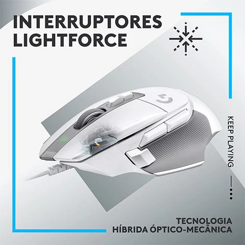 Rato Ótico Gaming Logitech G502 X - Branco - Image 2