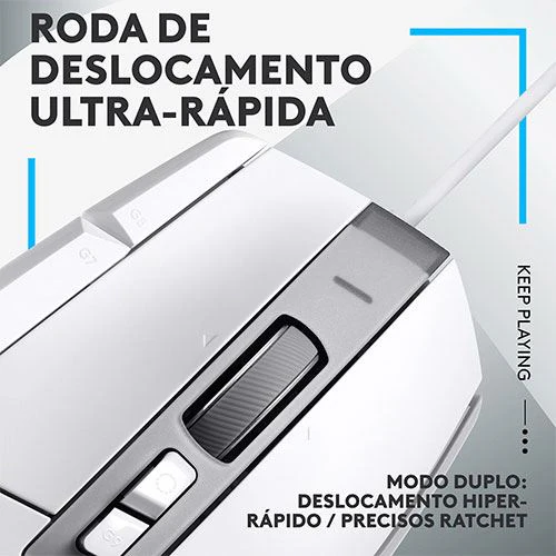 Rato Ótico Gaming Logitech G502 X - Branco - Image 3