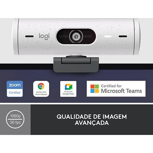 Webcam Logitech Brio 500 - FHD - Branco - Image 2
