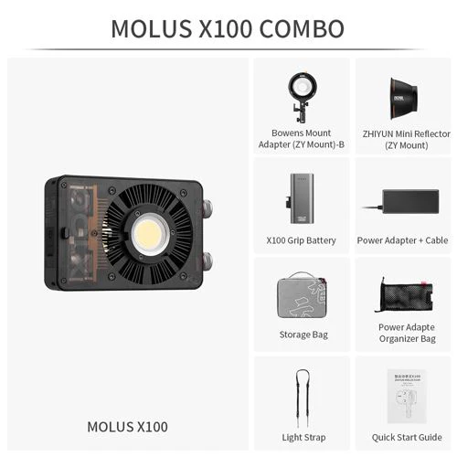 Luz LED COB Zhiyun Molus X100 Combo - Image 15