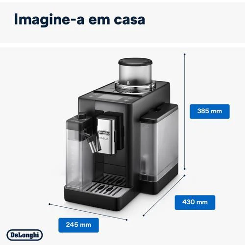 Máquina de Café Automática com Moinho Delonghi Rivelia Exam 440.55.B - Preto - Outlet - Grade A - Image 3