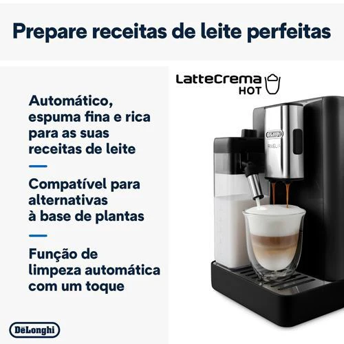Máquina de Café Automática com Moinho Delonghi Rivelia Exam 440.55.B - Preto - Outlet - Grade A - Image 6