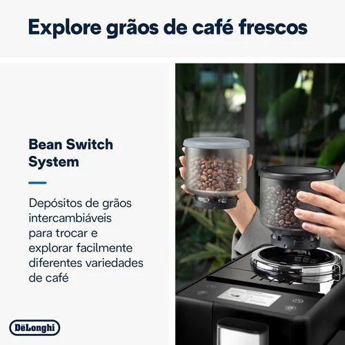 Máquina de Café Automática com Moinho Delonghi Rivelia Exam 440.55.B - Preto - Outlet - Grade A - Image 7