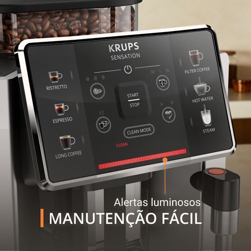 Máquina de Café Automática com Moinho Integrado Krups Sensation Ea910E10 - Cinza - Outlet - Grade A - Image 3