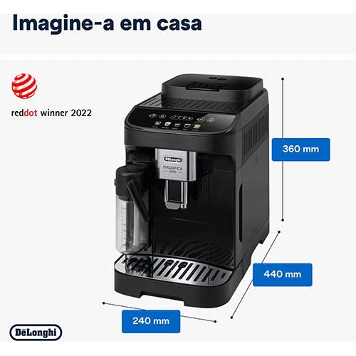 Máquina de Café Expresso Automática Delonghi Magnifica Evo Cappuccino ECAM290.61.B - Preto - Outlet - Grade B - Image 7