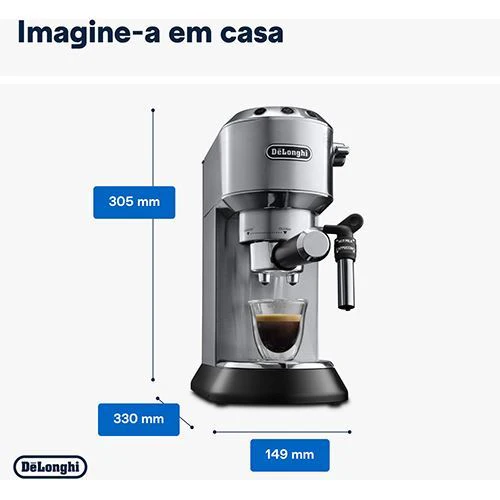 Máquina de Café Manual DeLonghi Dedica Style Ec685.M - Metal - Outlet - Grade B - Image 5