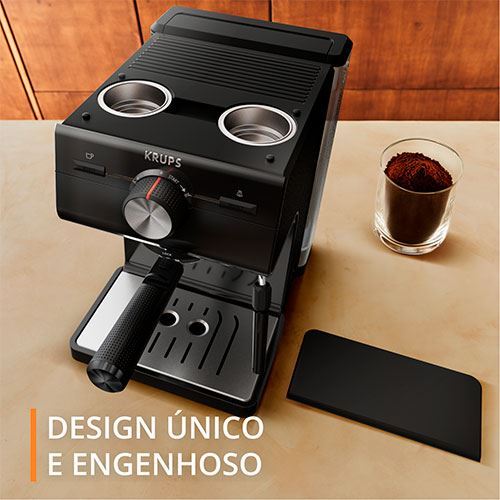 Máquina de Café Manual Krups Xp381810 - Preto - Outlet - Grade A - Image 4