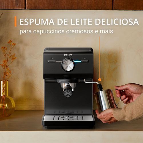 Máquina de Café Manual Krups Xp381810 - Preto - Outlet - Grade A - Image 5